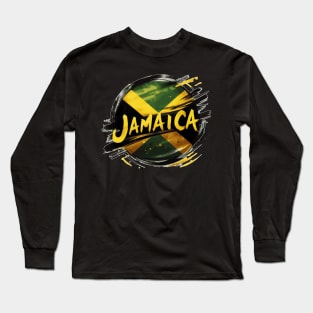 Jamaica Pride Jamaican Flag Souvenir Love Travel Long Sleeve T-Shirt
